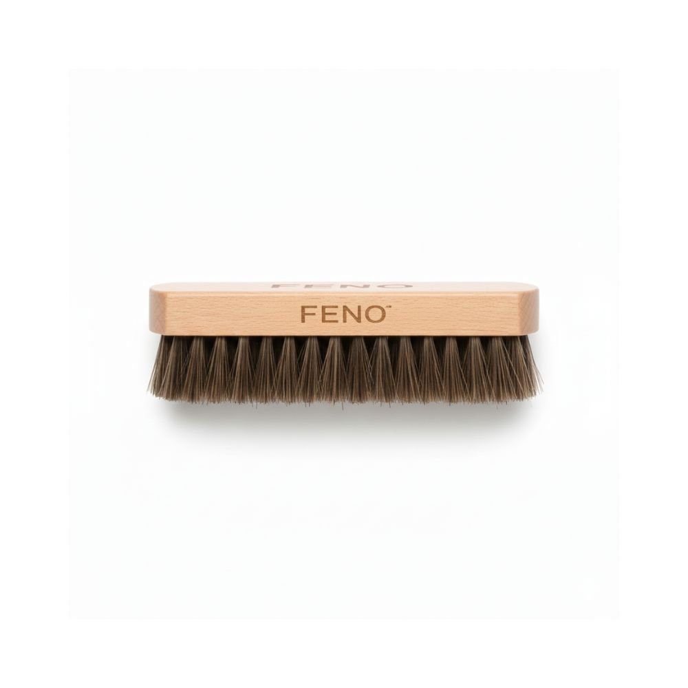FENO Horse Hair Shoe Brush – Premium Polishing Brush for Leather Shoes.